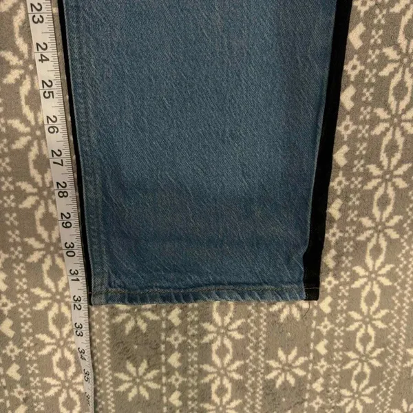 NWT Pacsun 90's Boyfriend Jeans Blue/Black Two‎ Tone Size 25 Preppy Edgy Grunge - Image 11