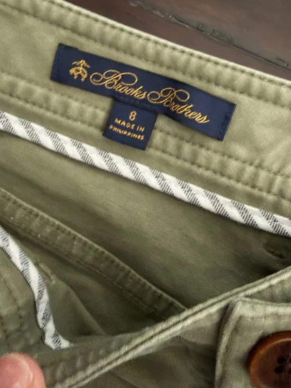 Brooks Brothers Women’s Cargo Cropped Wide Leg Pants in Khaki Green Size 8 - Image 3