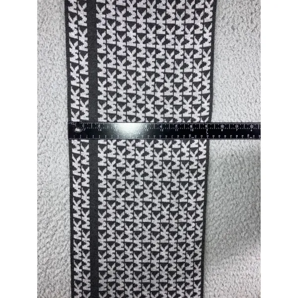 Michael Kors MK Logo Monogram‎ Scarf Gray Knit Fleece Double Sided - Image 5