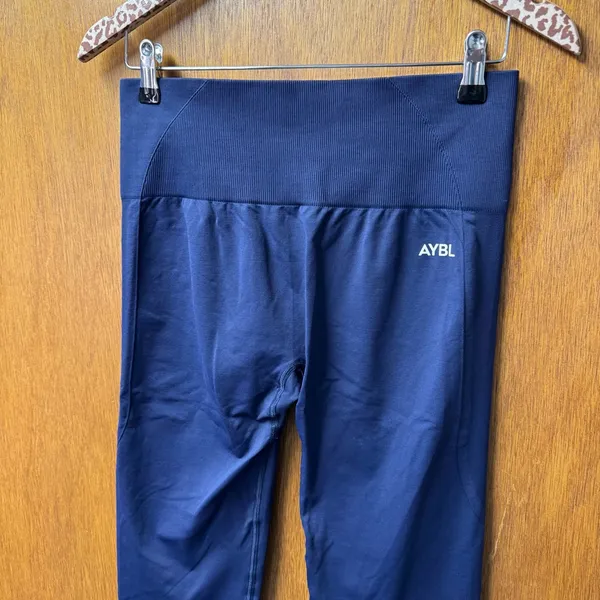 AYBL Empower Seamless Pull On Leggings Navy Blue Large Workout Fitness Gym NWOT - Image 9