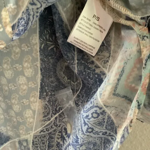 NWOT Charlie Patchwork Western Cowgirl Prairie Shabby Chic‎ Button Up Shirt S - Image 5