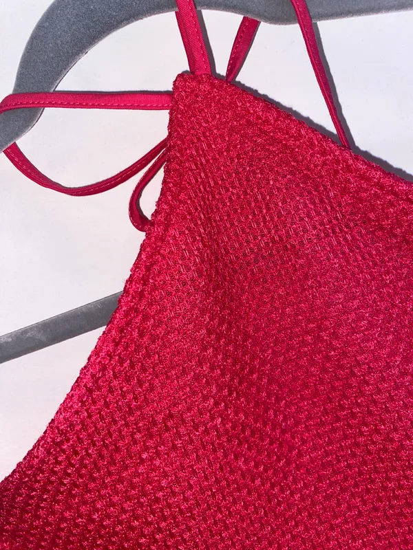 SheIn Hot Pink Halter Bodycon Dress - Image 2