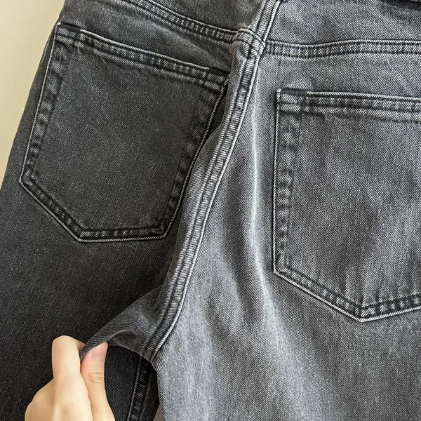 Abercrombie & Fitch The ‘90s Straight Ultra High Rise Black Jeans, 28/6 Short - Image 13