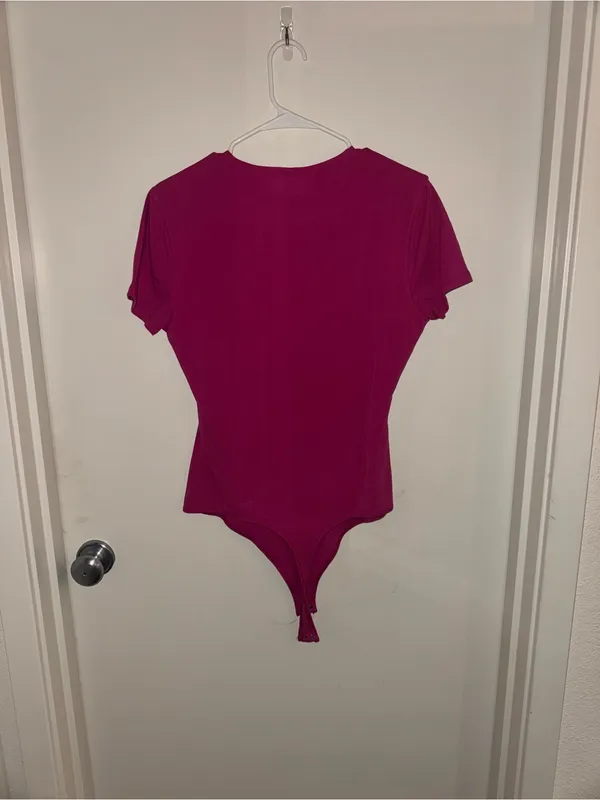 Abercrombie & Fitch Fuchsia Short-Sleeve Bodysuit - Image 2