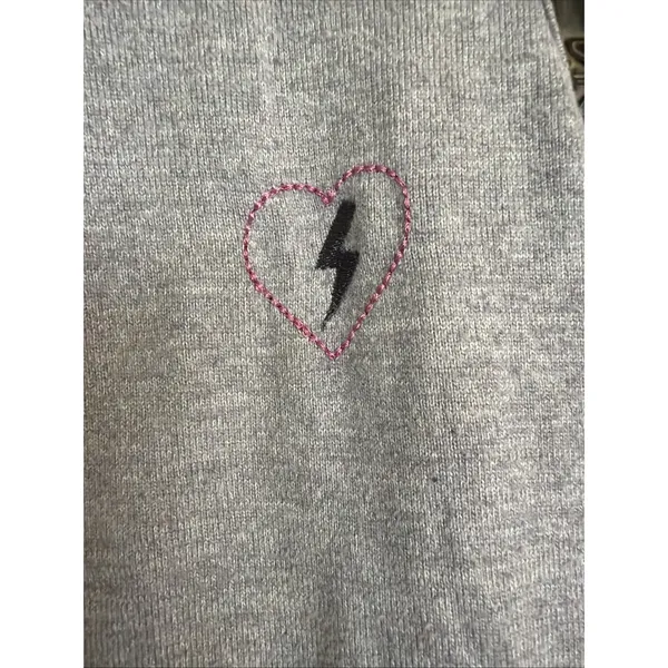 PJ Salvage Pajama Set Sz S Gray Pink Lightning Bolt Joggers Tank Pajamas Sleep - Image 3