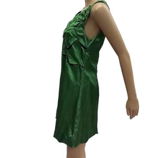 Sugarlips Emerald Green Black Sleeveless Bubble Hem Zip Back Lined Dress Size S - Image 5