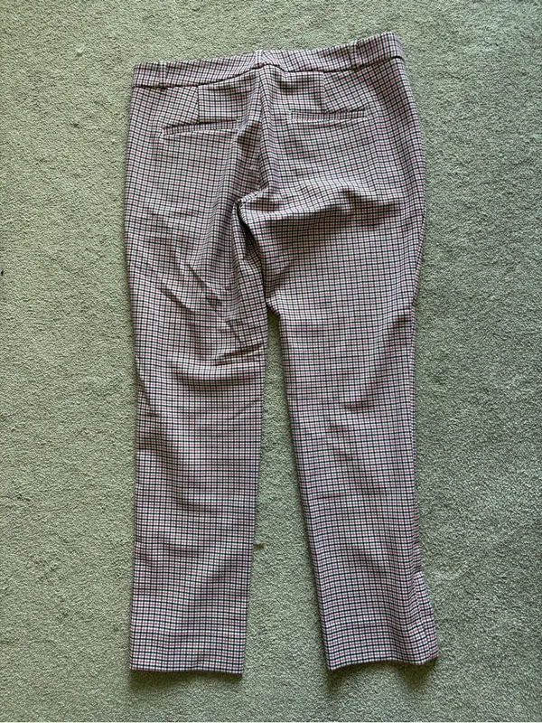 Banana Republic Sloan Pants - 8 - pink, black, tan plaid. - Image 2