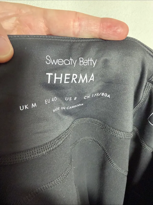 Sweaty Betty Therma Boost Lined Winter Running Leggings Black Medium 8 - Image 3