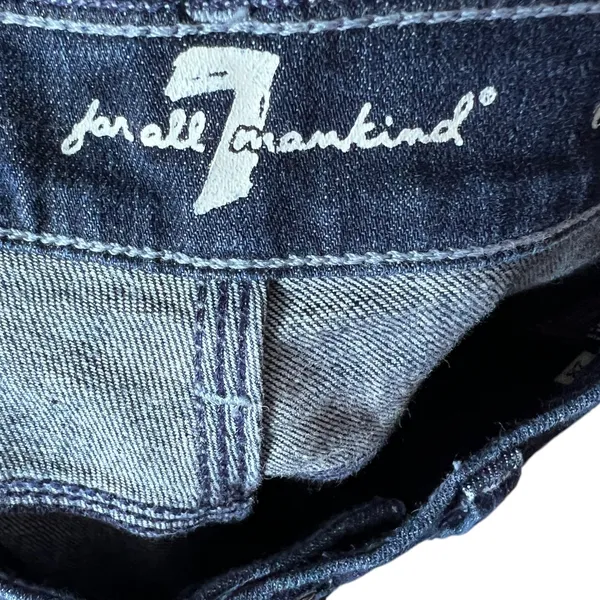 7 For All Mankind Bootcut Jeans Dark Wash Denim Indie Sleaze Size 28 - Image 4