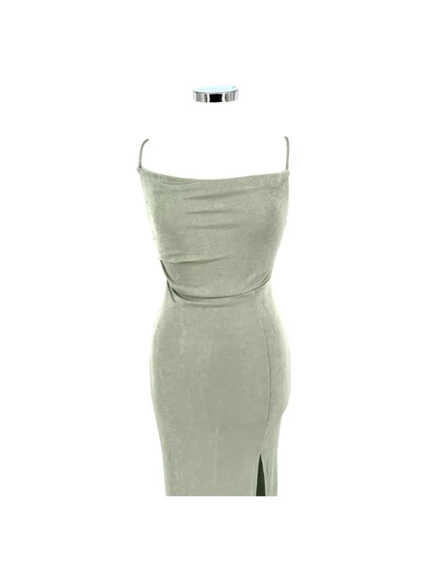 Here Comes The Sun Whats Happening Sage Green Dress Size Medium NWT Clean Girl - Image 2
