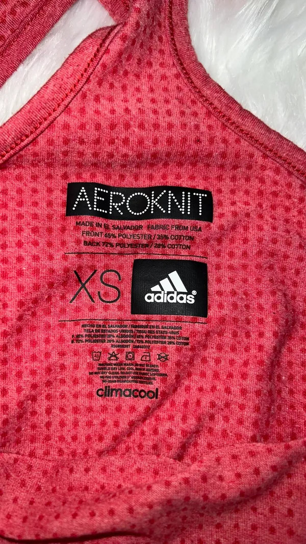 Adidas Aeroknit Heather Red Athletic Tank Top Size XSmall - Image 3