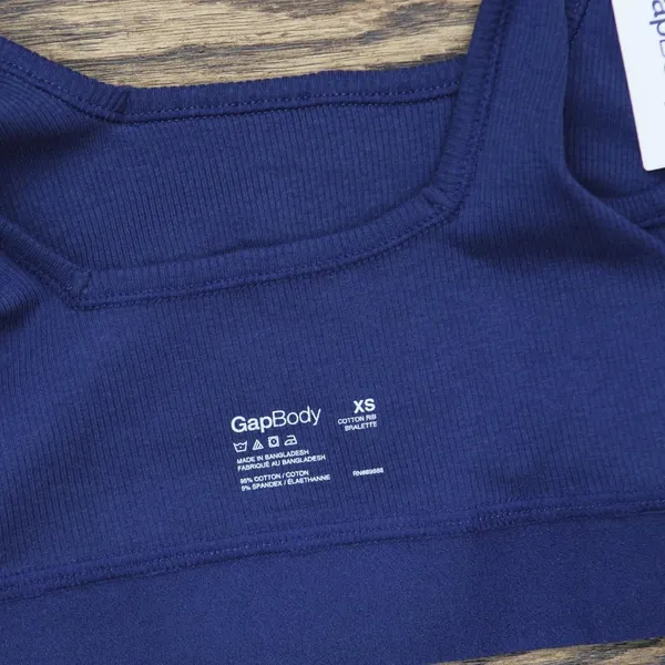 NWT Gap Body Logo Comfort Square-Neck Knit Bralette GPW01052 Elysian Blue XS - Image 5