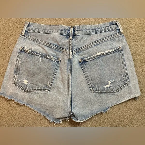 AGOLDE Jaden High Rise Distressed Denim Shorts Size 29 - Image 4