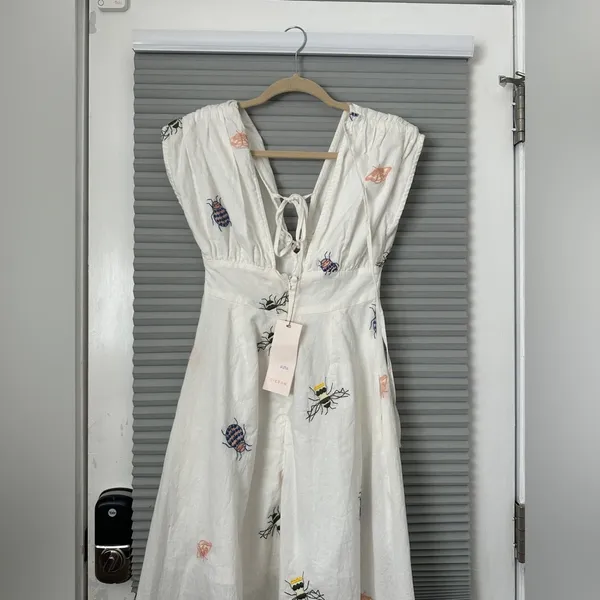 NWT Ciebon Selma Embroidered Plunge Neck Maxi Dress - Image 7