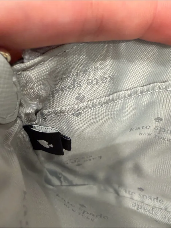 Kate Spade Grey Leather Crossbody Purse Women’s EUC - Image 7