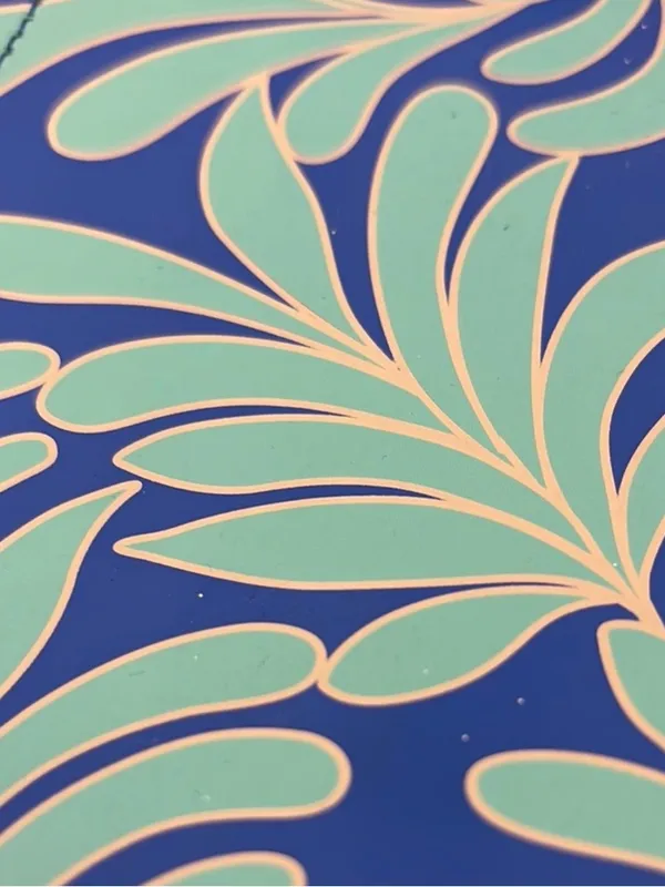 Kate Spade Cobalt Blue and Mint Green SeaFern Leaf-Print Tote - Image 13