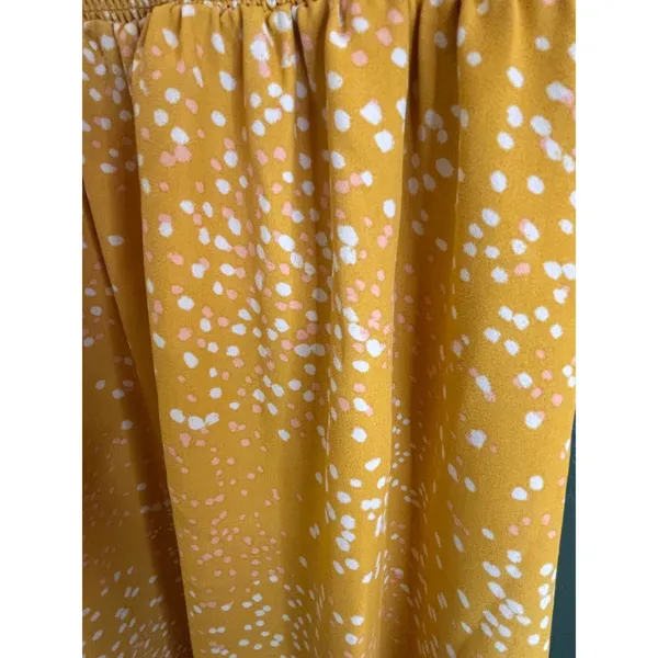 Express Maxi‎ Dress XS Yellow NWT Flutter Sleeve Smocked Waist Slit - Image 3