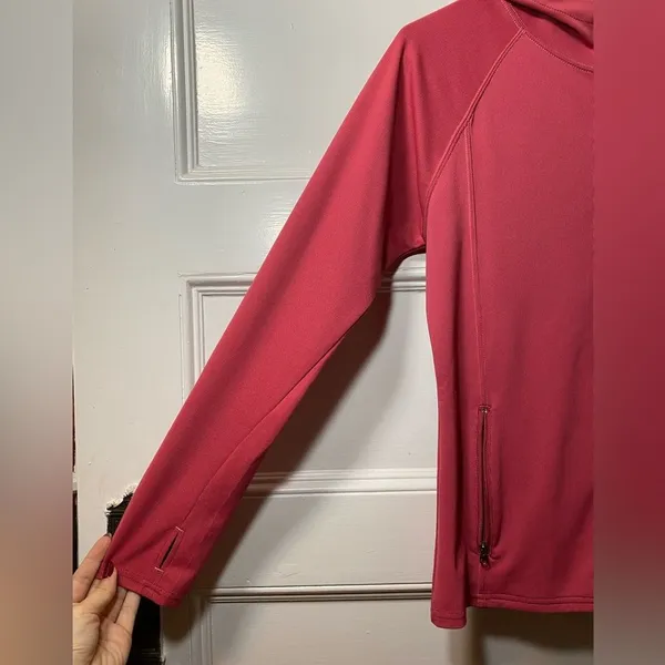 KUHL Full Zip Lightweight Hooded Sweatshirt Outdoor Athleisure Pink Sz Medium - Image 6