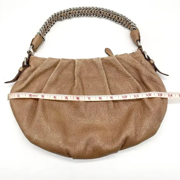 Prada Chain Cervo Lux Leather Cammeo Beige Pink Shoulder Handbag - Image 5