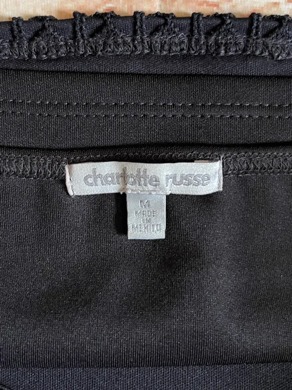 Charlotte Russe Black Strappy Cropped Tank Top - Image 4