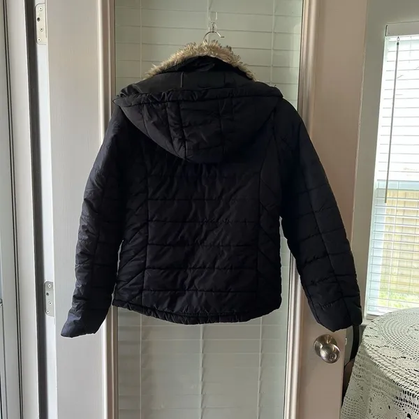 Aeropostale Juniors Puffer Jacket Small Hooded‎ Black Size undefined - Image 2