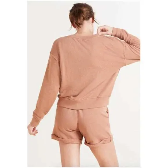 Michael Stars V-Neck Pullover Sweatshirt Womens Size XL Brown Relaxed‎ Fit Comfy - Image 10