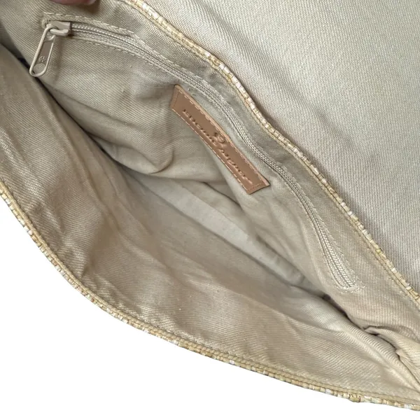 VTG Etienne‎ Aigner Handbag Straw Woven Charm Shoulder Bag Beach Coastal Purse - Image 9