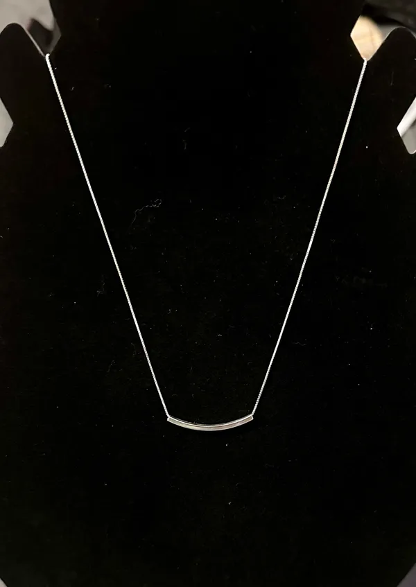 Sterling Silver Necklace with sterling bar - Image 2