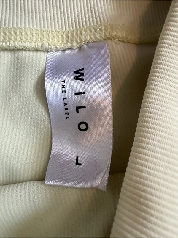 WILO Yellow Ribbed Biker Shorts Large - Image 3