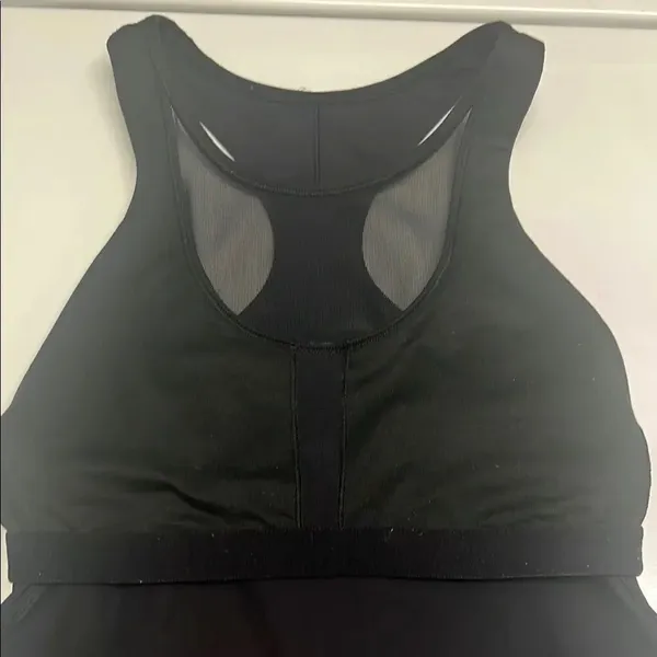 Lululemon Black Women's Racerback Tank Top Mesh Built-in Bra Size 6 - Image 10