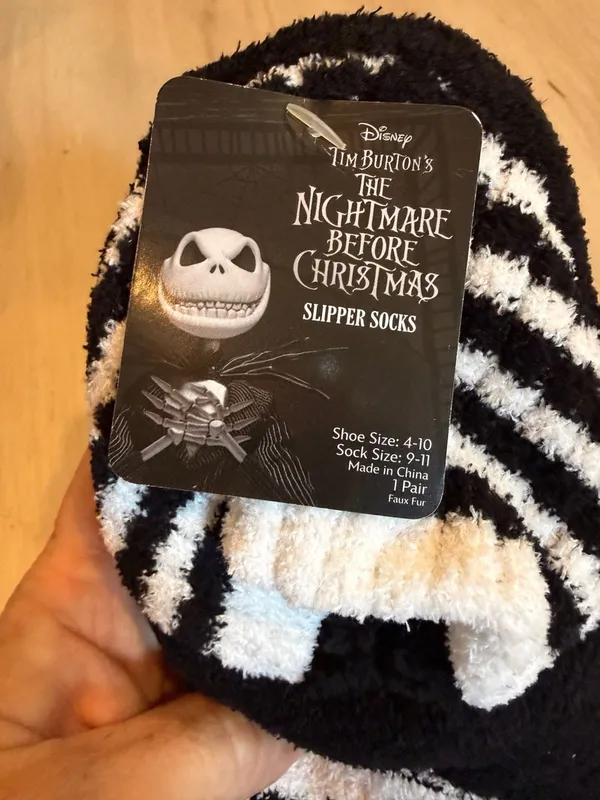 Disney Tim Burton's The Nightmare Before Christmas Jack Skellington Slipper Sock - Image 2