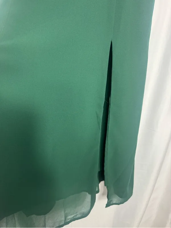 Rihoas wedding party evening dress Dark Green Tie-Shoulder chiffon S NWOT - Image 8