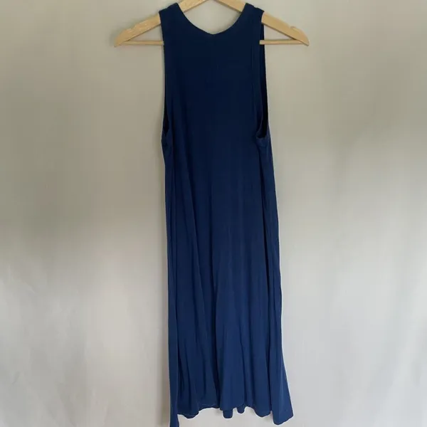 a new day blue sleeveless summer sundress casual rayon spandex‎ size small - Image 6