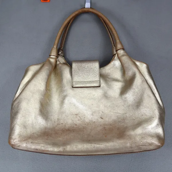 KATE SPADE‎ Gold Pebbled Leather Bexley Stevie Satchel Shoulder Bag Turn Lock - Image 7