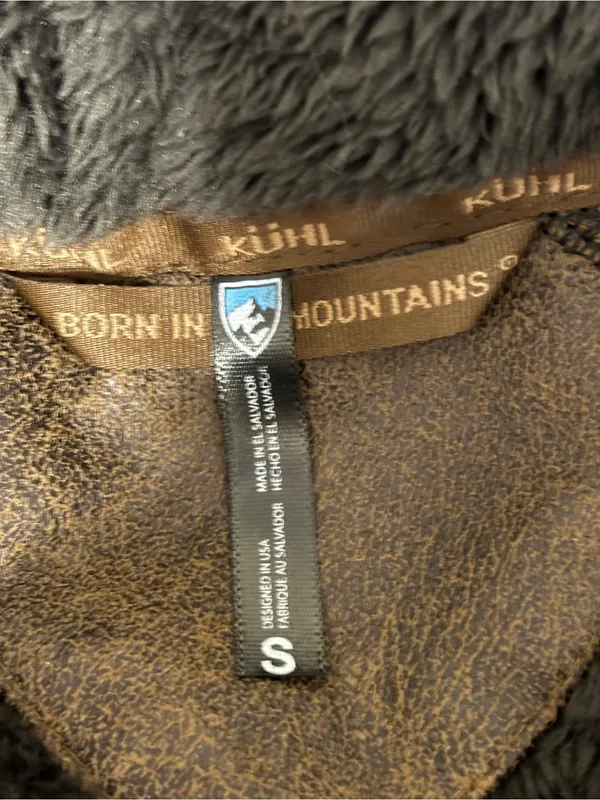 KÜHL Flight Vest Brown Sherpa Fleece Full Zip Women’s Small - Image 2