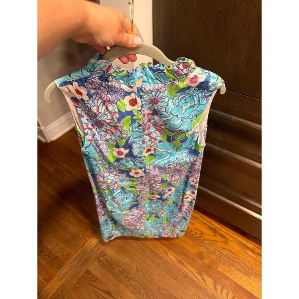 Lilly Pulitzer Adeline shift dress features a vibrant Blue Mayflower floral 10 - Image 4