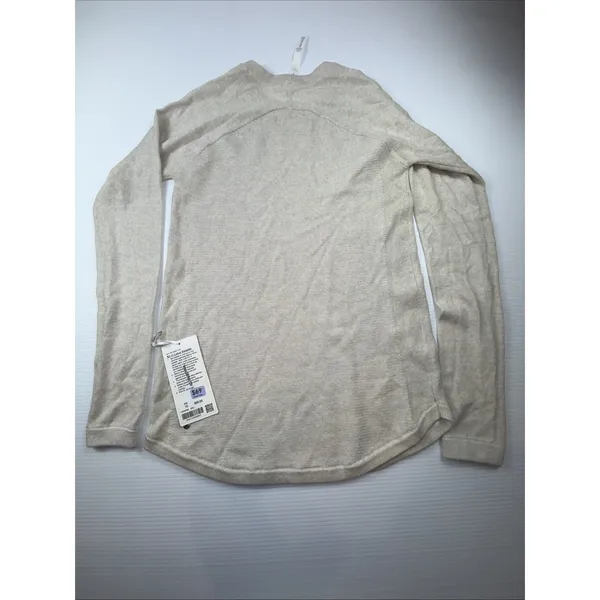 Lululemon Sweater Womens 10 Beige‎ Sit In Lotus Merino Wool Thumbholes Pullover - Image 8