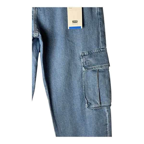 Levis Jeans Women‎ 26 Blue Denim Premium Cool Eco Performance Cargo NWT Retro - Image 10