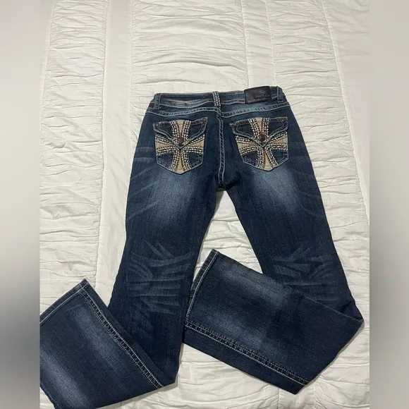 GRACE IN LA Bootcut Blue Jeans - Image 2