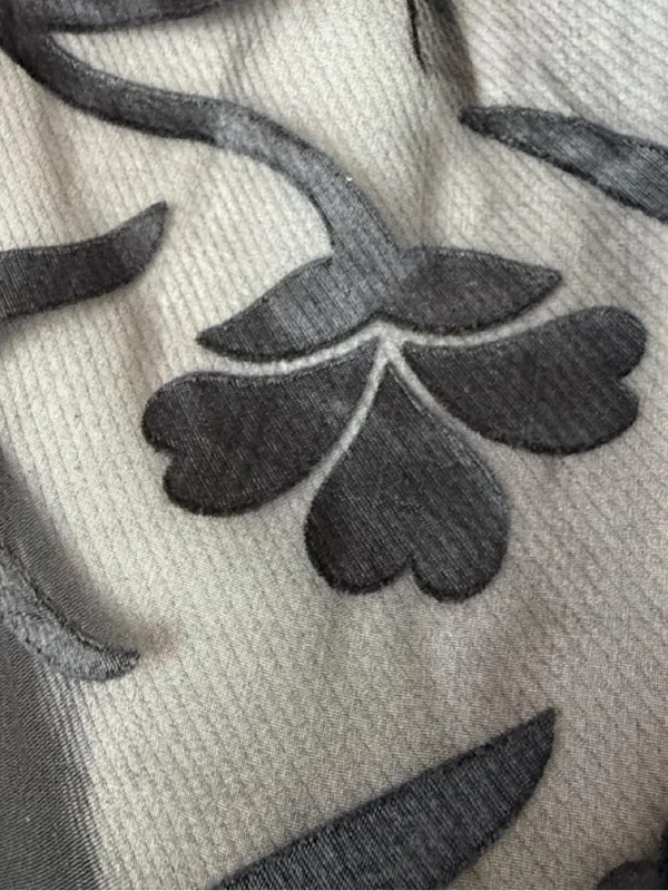 Black Beaded Shawl Scarf - Image 4