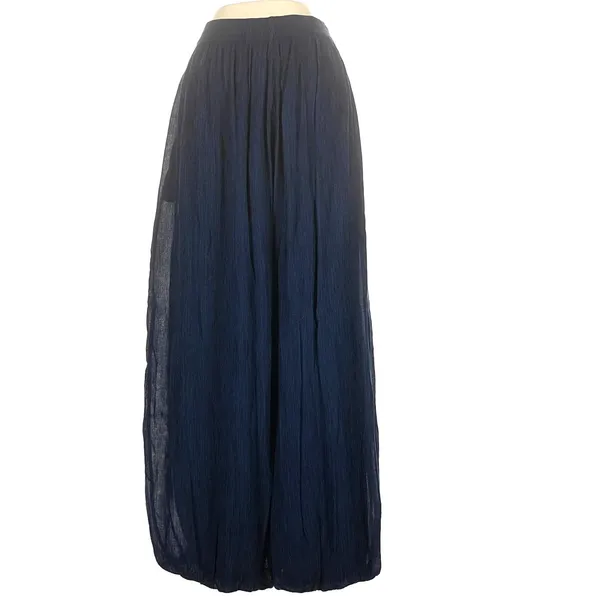 0 XS Balloon Pants Palazzo ZARA Navy Blue Semi Sheer lined Flowy Modern Boho - Image 2