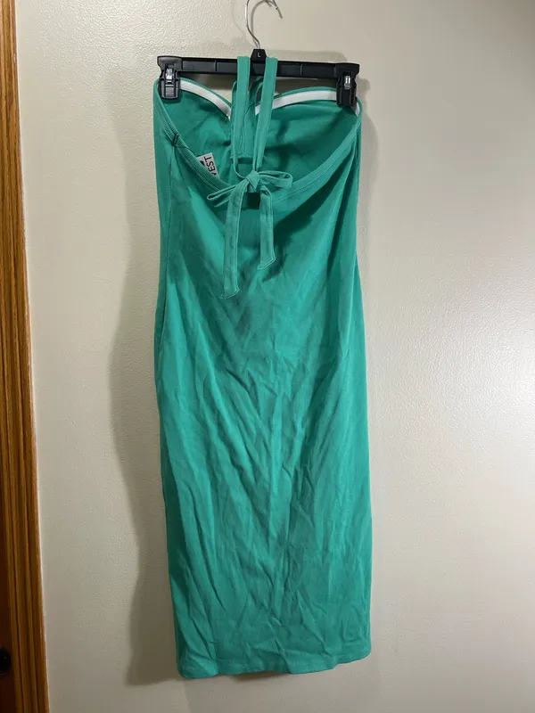 NWT Nine West Green Halter Dress - Image 3