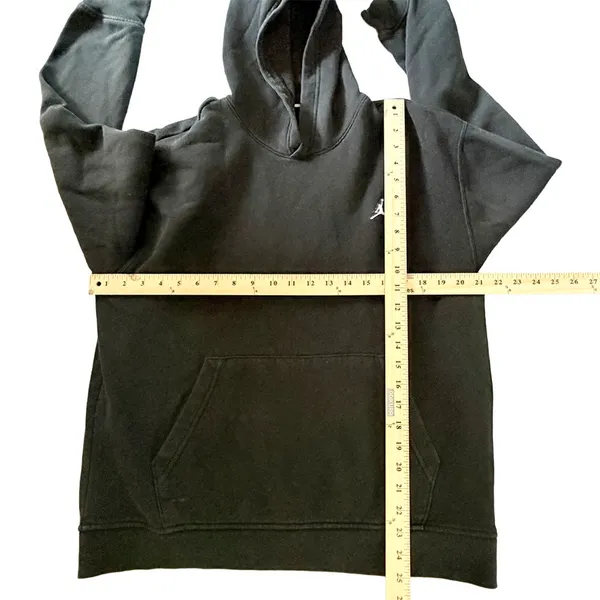 Jordan black hooded sweater fleece inner lining medium normcore - Image 6