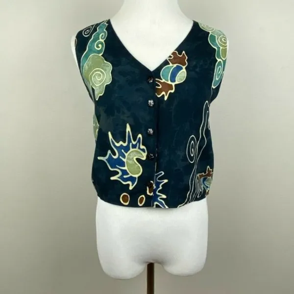 Serendipity 2-Piece Set S Maxi Faux Wrap Skirt Tank Top‎ Boho Navy Island Chic - Image 7