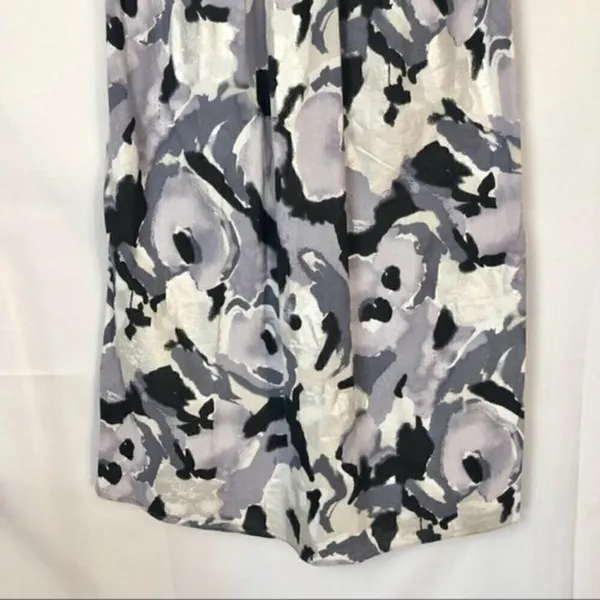Susana Monaco Purple & Gray Strapless Rose Floral A-Line Maxi‎ Dress 2 - Image 4