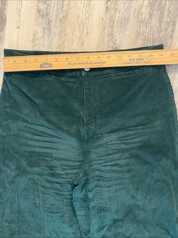 Madewell Emmett Wide Leg Corduroy Pants Welt Pocket Luxury Forest Stretch 29 - Image 3