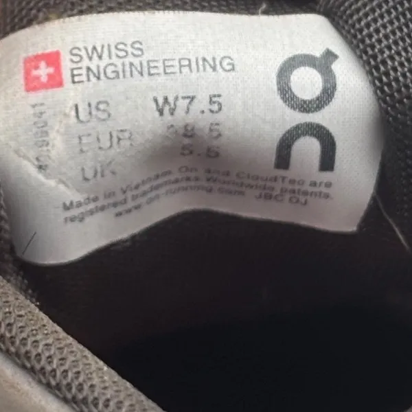 On Cloudstratus Womens Running Shoes Grey Orange Swiss Engineering US 7.5 RIGHT - Image 11