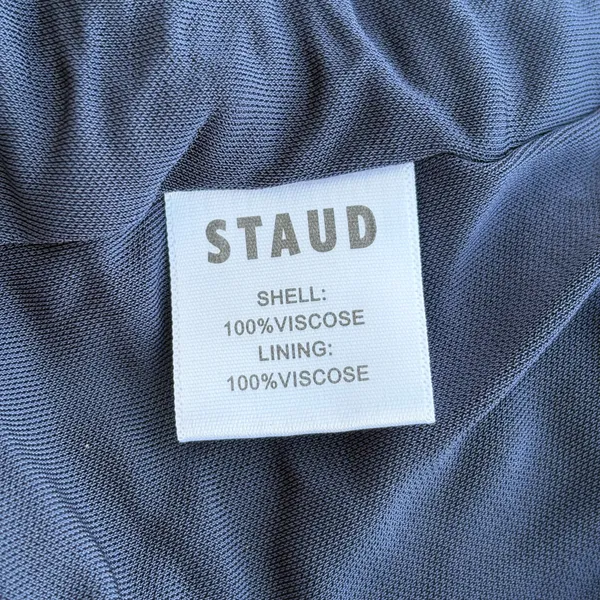 Staud Letta asymmetric jersey mini dress in cool ocean multi size S small - Image 14