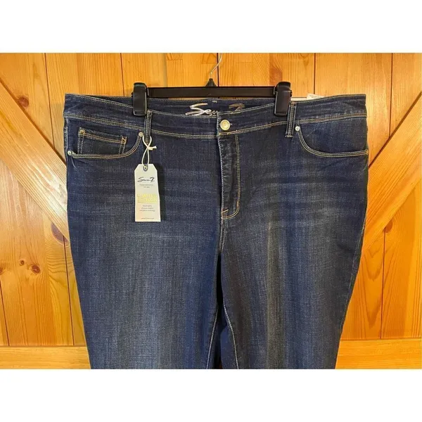 Seven7 Limited Edition Premium Denim Women's Size 24 Dark Wash Blue Jeans nwt (2 - Image 3