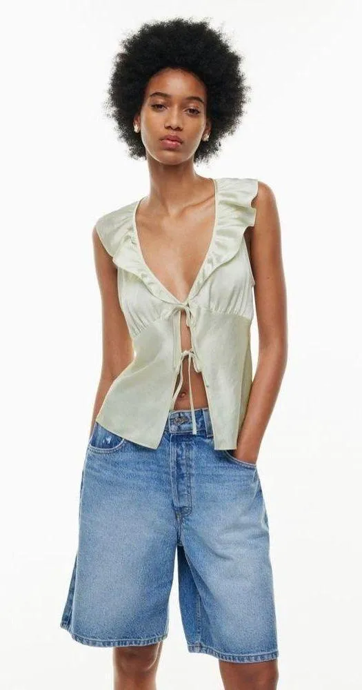 Aritzia Wilfred Tonka Satin Blouse - Image 3